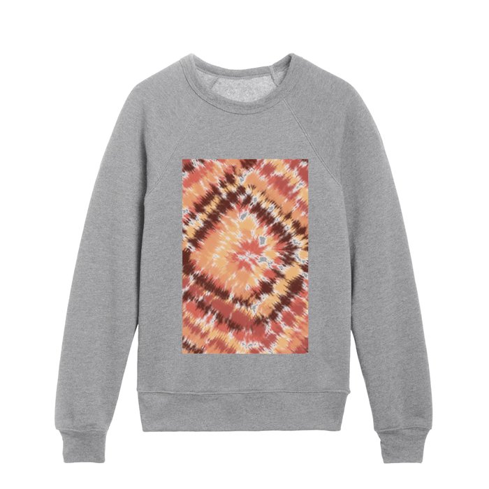 Earth tone tie dye Kids Crewneck