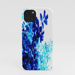 Blue Leaves iPhone Case