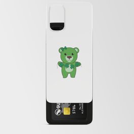 Bear With Shamrocks Cute Animals For Luck Android Card Case