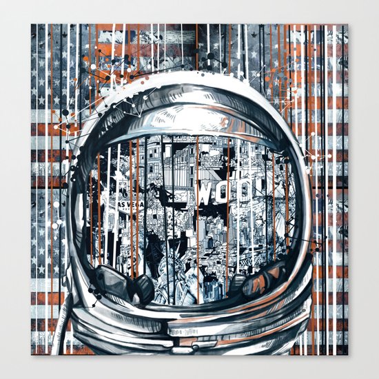 pop art usa collage 2 Canvas Print