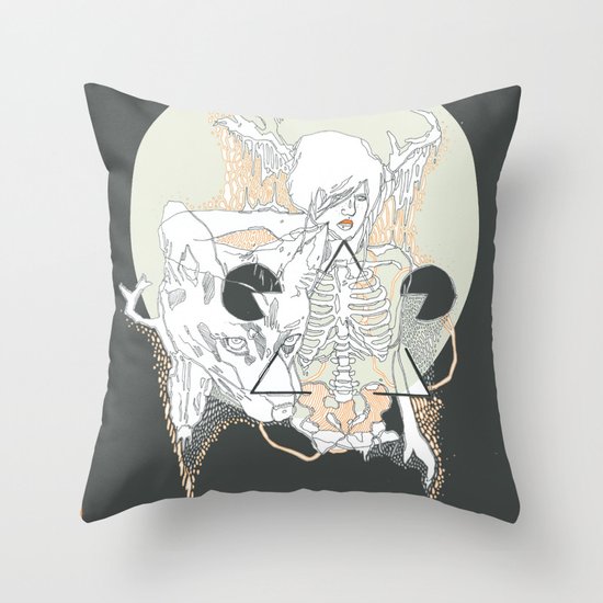moon stone Throw Pillow