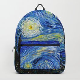 Van Gogh - Starry Night - High resolution Backpack | Sunflowers, Bestsellingprints, Famouspaintings, Impressionists, Vangogh, Vangough, Oil, Famousartists, Famouspainters, Swirls 