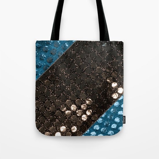 Shiny glitter #3 #Mixed #Black #Aqua #decor #art #society6 Tote Bag