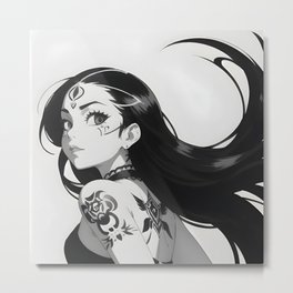 Inked Illusions: Manga Myths Metal Print