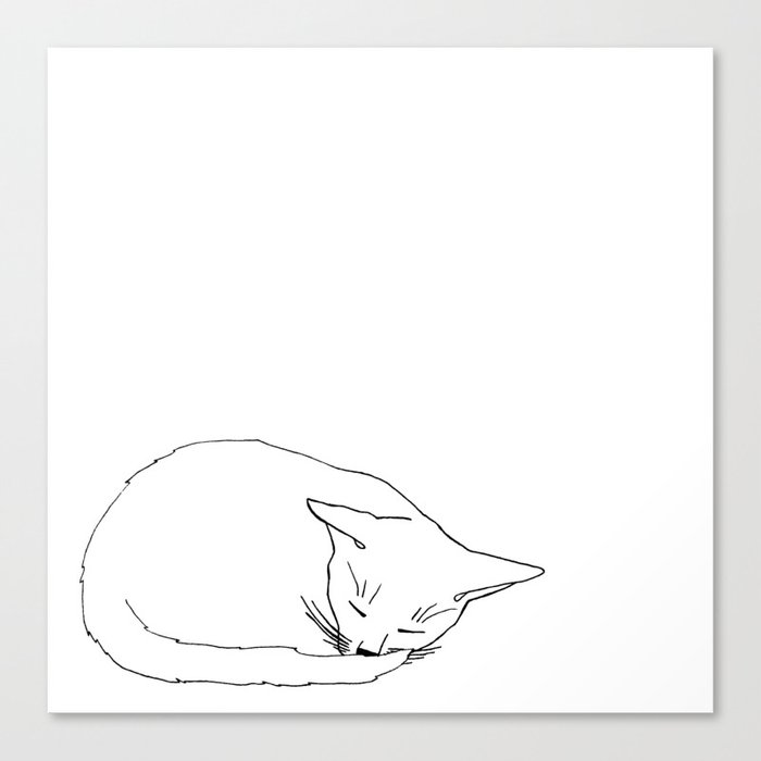 Cat in sleep #1 Canvas Print