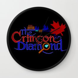 The Crimson Diamond colour logo Wall Clock