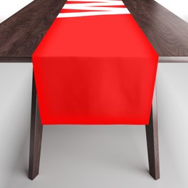 LETTER w (WHITE-RED) Table Runner