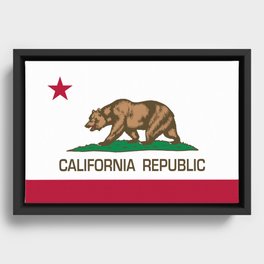 California Republic Flag Framed Canvas