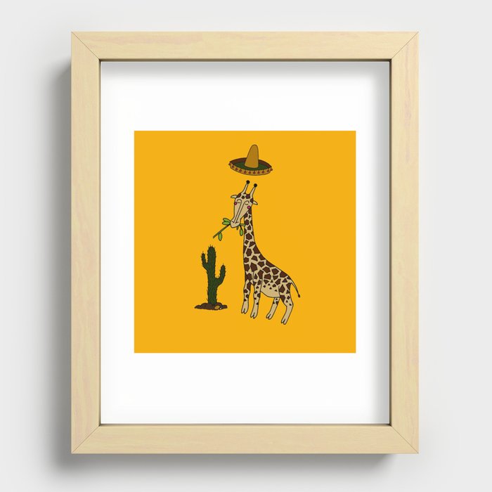 giraffe Recessed Framed Print