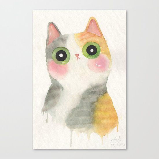 calico cat Canvas Print
