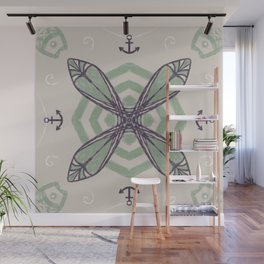 Nautical Crayon Art - Sailing 1 Wall Mural