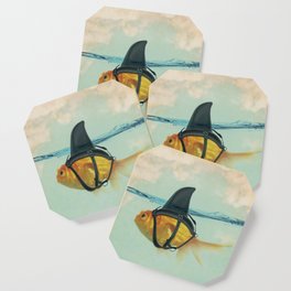 Brilliant DISGUISE - Goldfish with a Shark Fin Coaster