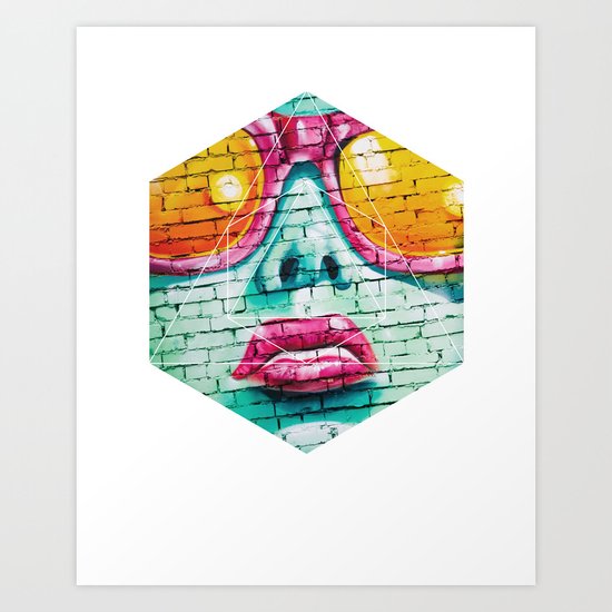 Graffiti Beauty - Geometric Photography Art Print