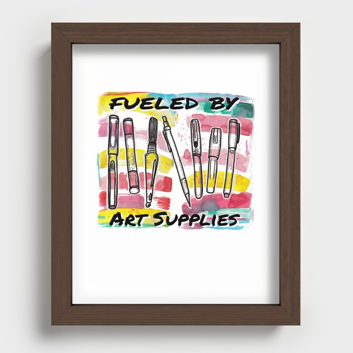Fueled By Art Supplies Recessed Framed Print
