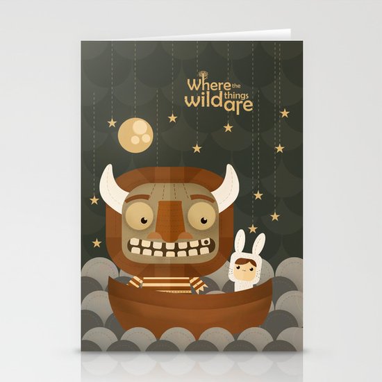 Where the wild things are fan art Stationery Cards