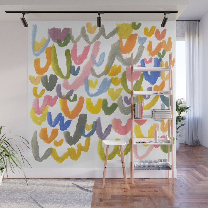 Abstract Letterforms 1 Wall Mural
