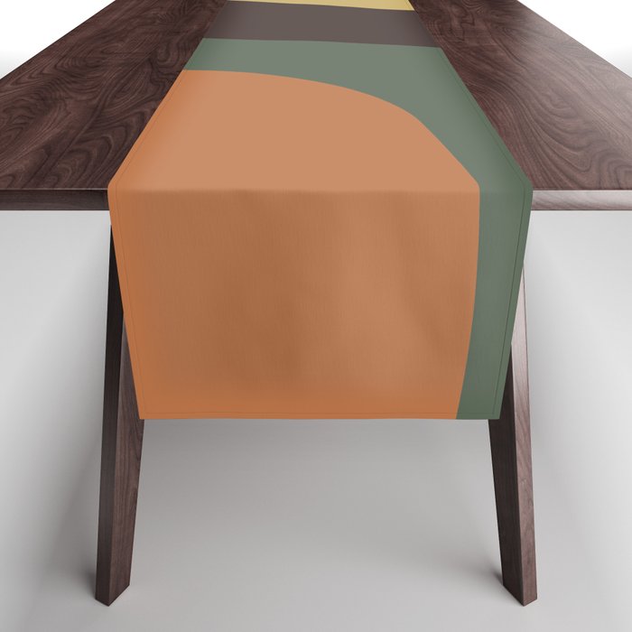 Scandinavian Minimalist Art Copper Table Runner