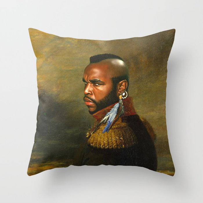 Mr. T - replaceface Throw Pillow