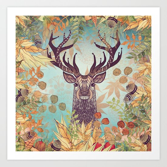 THE FRIENDLY STAG Art Print