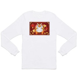 Decorative Chinese new year design with red tiger illustration Long Sleeve T-shirt