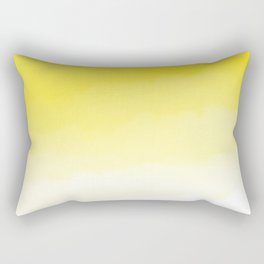 Yellow Watercolor Ombre Rectangular Pillow