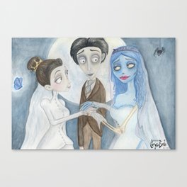 Tim Burton's Corpse Bride trio Canvas Print