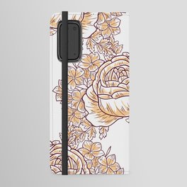 Flower blossom. Abstract elegance seamless pattern with floral elements. Flower background. Android Wallet Case