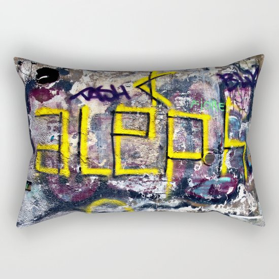 Sicilian Facade with Graffiti Rectangular Pillow