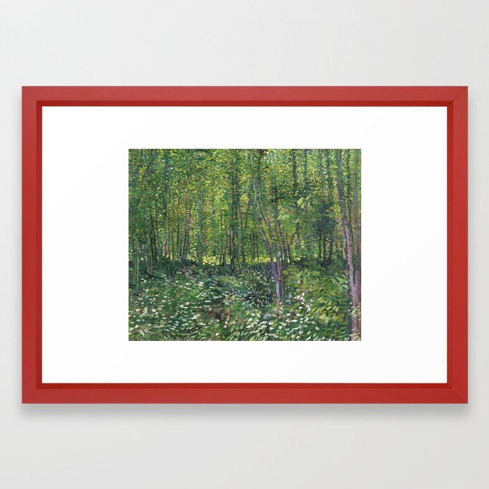 Vincent Van Gogh Trees And Undergrowth Art Print Framed 12x16