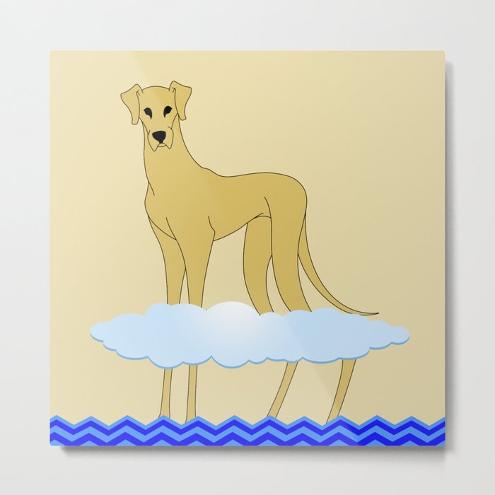 Cloudy with a Chance of Great Danes Metal Print