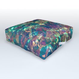 Iridescent Cellophane III Outdoor Floor Cushion | Refraction, Photo, Tile, Iridescent, Light, Crystal, Cellophane 