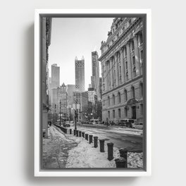 New York City | Black and White | Street Photography Framed Canvas
