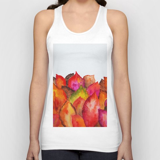 Autumn abstract watercolor 01 Unisex Tank Top