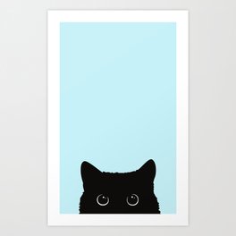 Black cat I Art Print