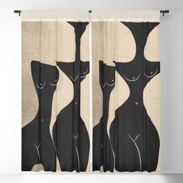 Modern Abstract Woman Body Vases 08 Blackout Curtain