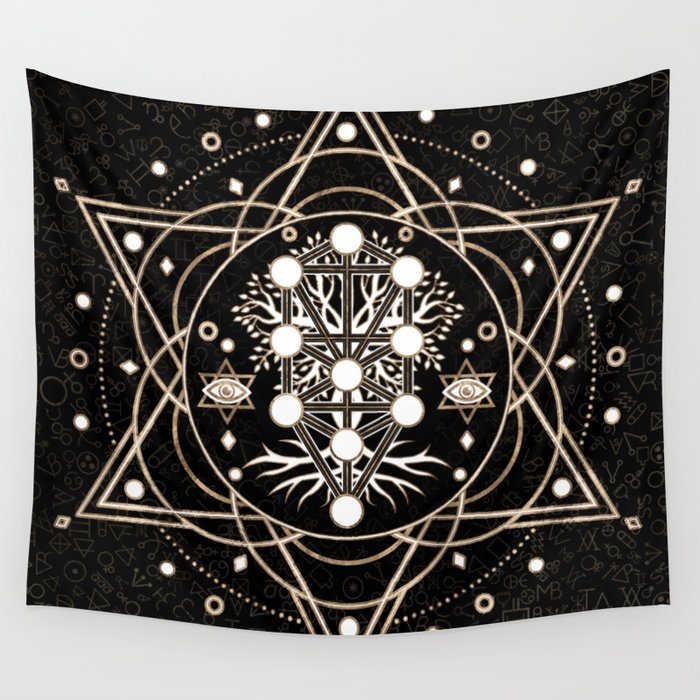 Kabbalah tree of life tapestry on sale