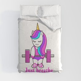 Barbell Unicorn Comforter