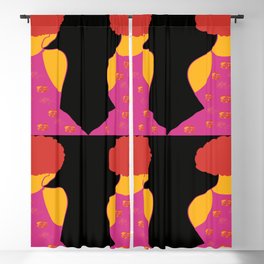 Woman At The Meadow Vintage Dark Style Pattern 23 Blackout Curtain