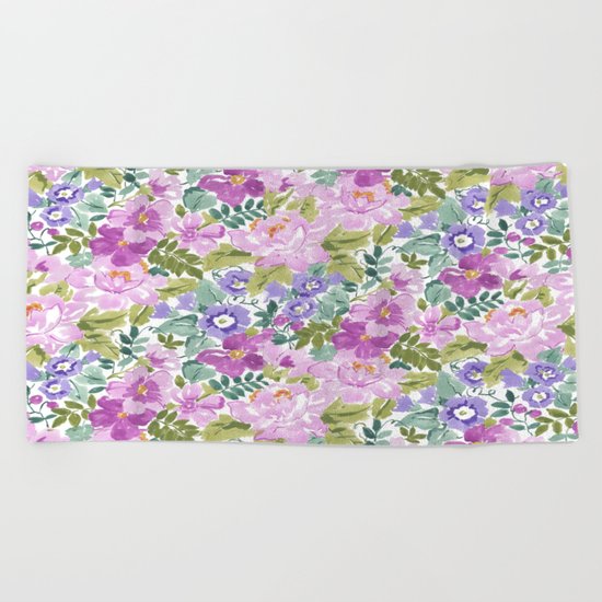 mixed garden Beach Towel