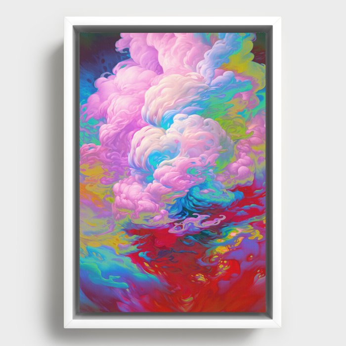 Colorful Hell Framed Canvas