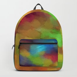 Colored paint spots. Backpack