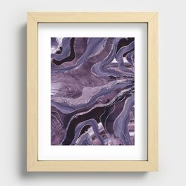 Lavender Mauve Agate Glitter Glam #1 (Faux Glitter) #decor #art #society6 Recessed Framed Print