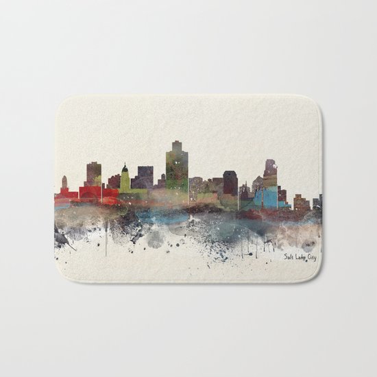 salt lake city skyline Bath Mat