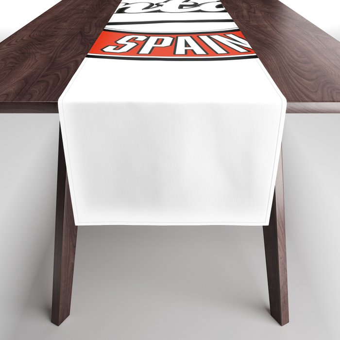 valencia spain retro style logo Table Runner