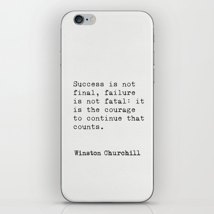 Winston Churchill words iPhone Skin
