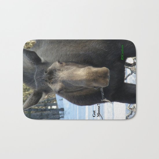 Moose Munching Poplar Lunch Bath Mat