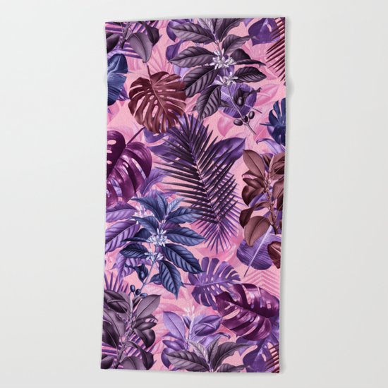 TROPICAL GARDEN VI Beach Towel