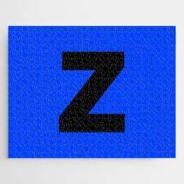 letter Z (Black & Blue) Jigsaw Puzzle