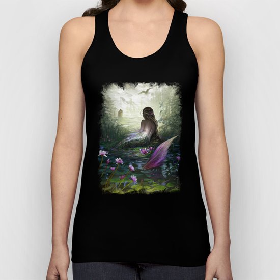 Little mermaid - Lonley siren watching kissing couple Unisex Tank Top