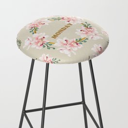 Monday with flowers  Bar Stool